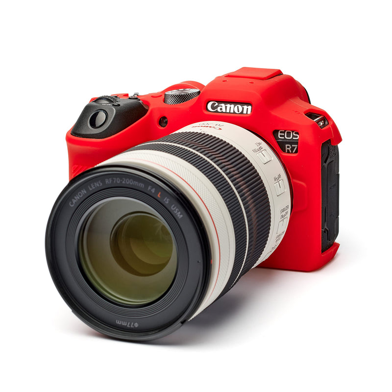 easyCover - Silicone Camera case - Protection for Your Camera Canon R7 - Red