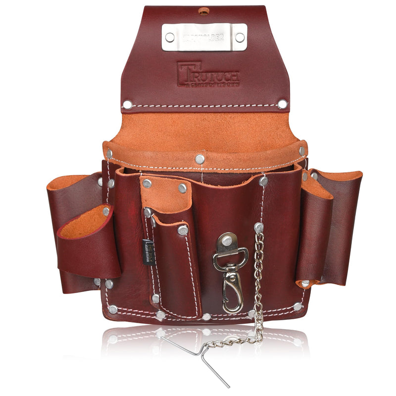 Grain Leather Electrician Tool Pouch | Carpenter Tool Pouch | Electrician Pouch | Electric Tool Bag | Electrician Bag | Leather Tool Belt Maroon