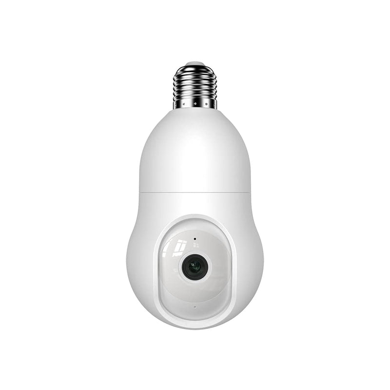 NU-SET Light Bulb Camera, Smart WiFi Home Security Camera with Pan-Tilt Panoramic View, 4MP, White Single Pack