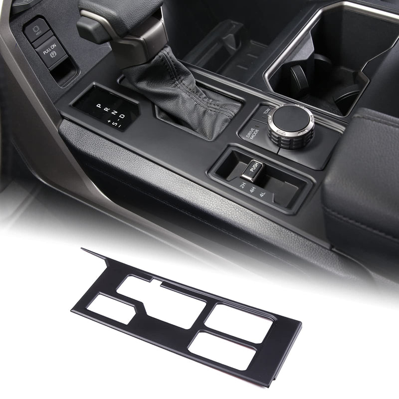Aunginsy Central Control Gear Shift Panel Trim Cover Compatible with Toyota Tundra/Sequoia 2022-2025 Truck Gear Shifter Console Anti-Scratch Panel Frame Decorative Sticker Protection ABS Accessories Matte Black With 4WD