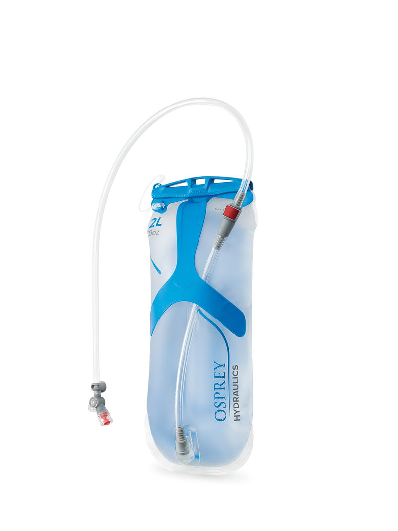 Osprey Hydraulics Backpack Water Reservoir with Bite Valve - BPA-Free, Leakproof Hydration Bladder with QuickConnect and Slide-Seal - Compatible with Most Hiking and Biking Packs, Clear 2L