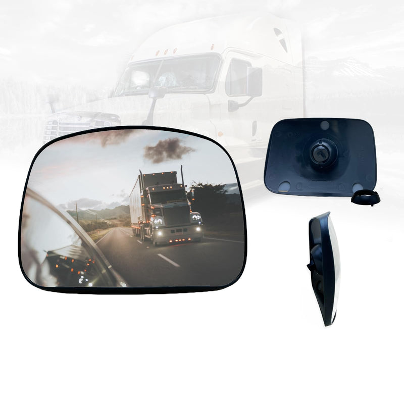SPLENDID Replacement Hood Mirror Glass for 2008-2017 Freightliner Cascadia, Wide Angle Convex Glass, High Reflective, Driver/Passenger Side (OEM: TL28729) Convex Hood Mirror