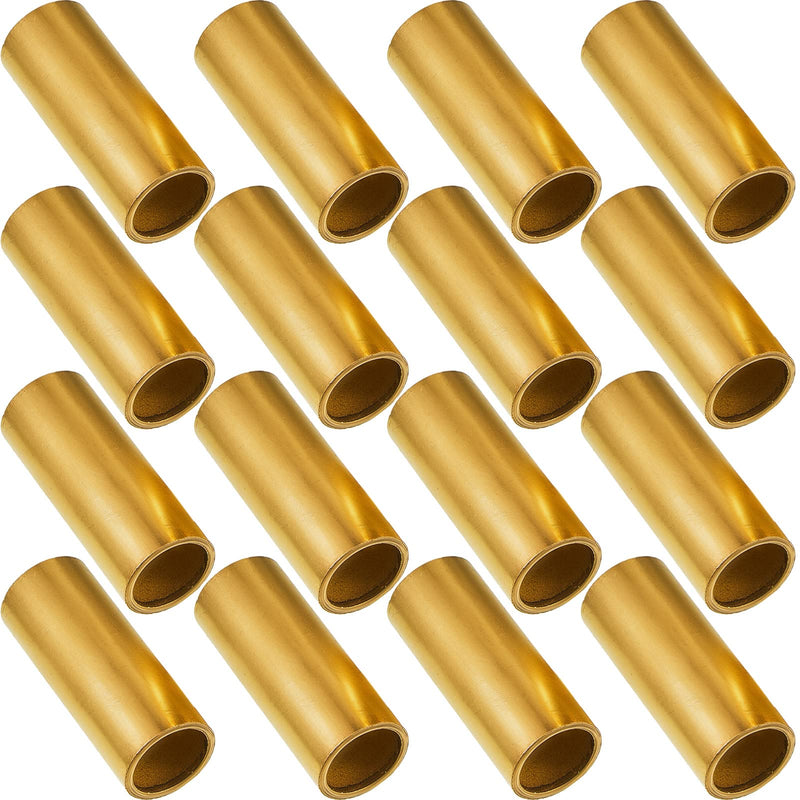 Dunzy 16 Pcs Trailer Leaf Spring Bushing Kit Brass Shackle Bushings for Trailer Axle Replacement Double Eye Springs ID 9/16" Od 11/16" Heavy-Duty Construction Bronze