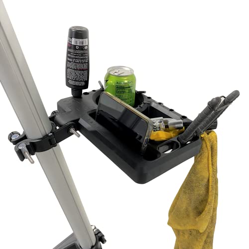 Tool Tray - Universal Fit Bicycle Repair Stand Tool Tray, Adjustable Work Tray - Attaches to Any Repair Stand