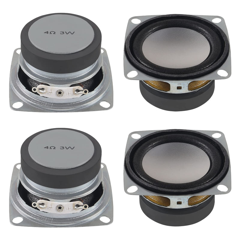  [AUSTRALIA] - 4PCS 2" 4Ohm 3W DIY Small Full Range Audio Speaker Stereo Woofer Loudspeaker for Arduino and DIY Speaker (A) A