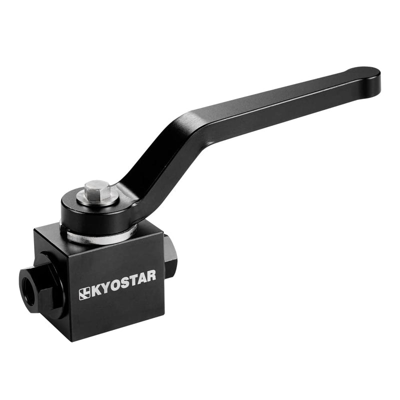 KYOSTAR 1/8" NPT Shut Off Valve, Aluminium Brake Line Lock Shut Off Valve Billet, Black