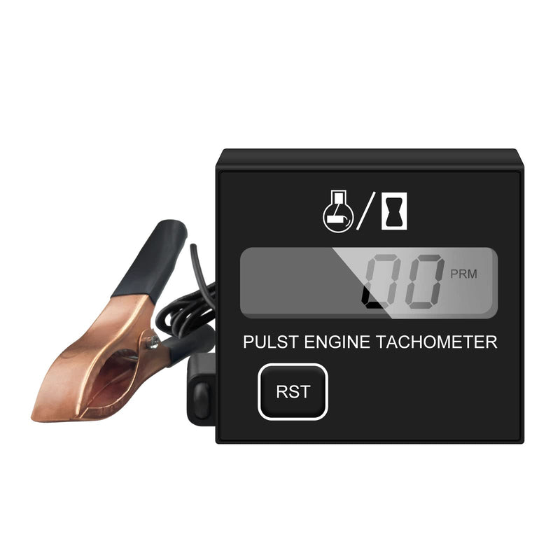 BIBARAJM Small Digital Engine Tachometer - Inductive, Waterproof, Suitable for Chainsaw, Marine, ATV, Motorcycle, UTV