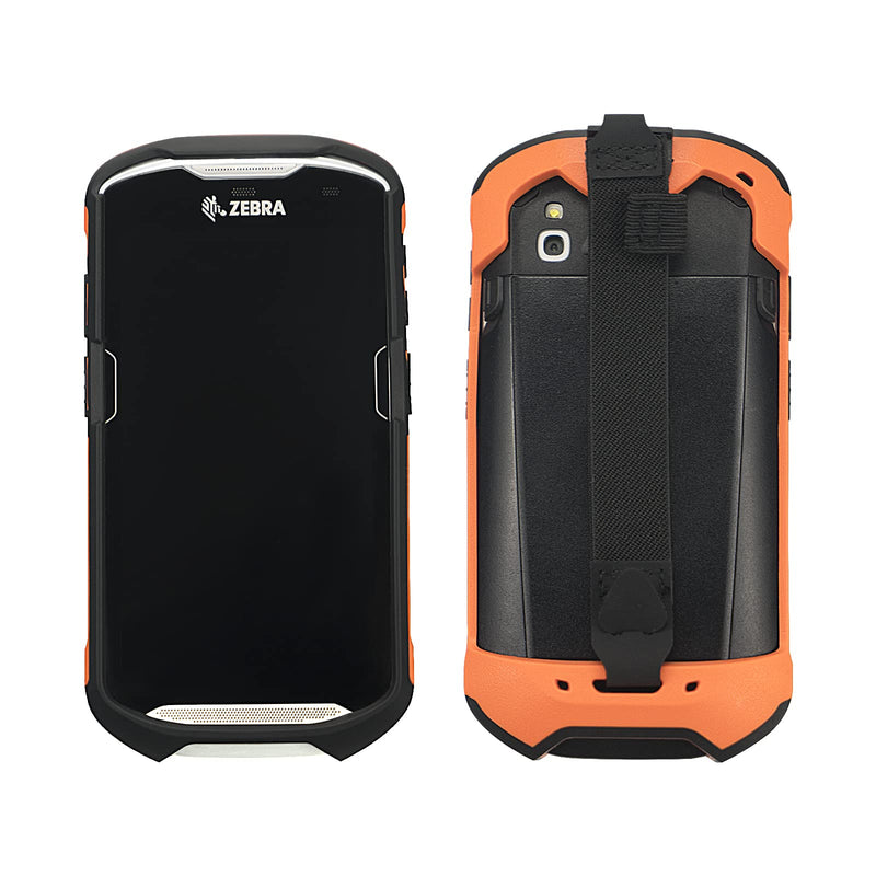 Protective Cover Case Rugged Boot with Hand Strap for Zebra TC51 TC52 TC56 TC57 TC510K,Case for Handheld Barcode Touch Mobile Computer,Scanner Accessories (Orange) Orange