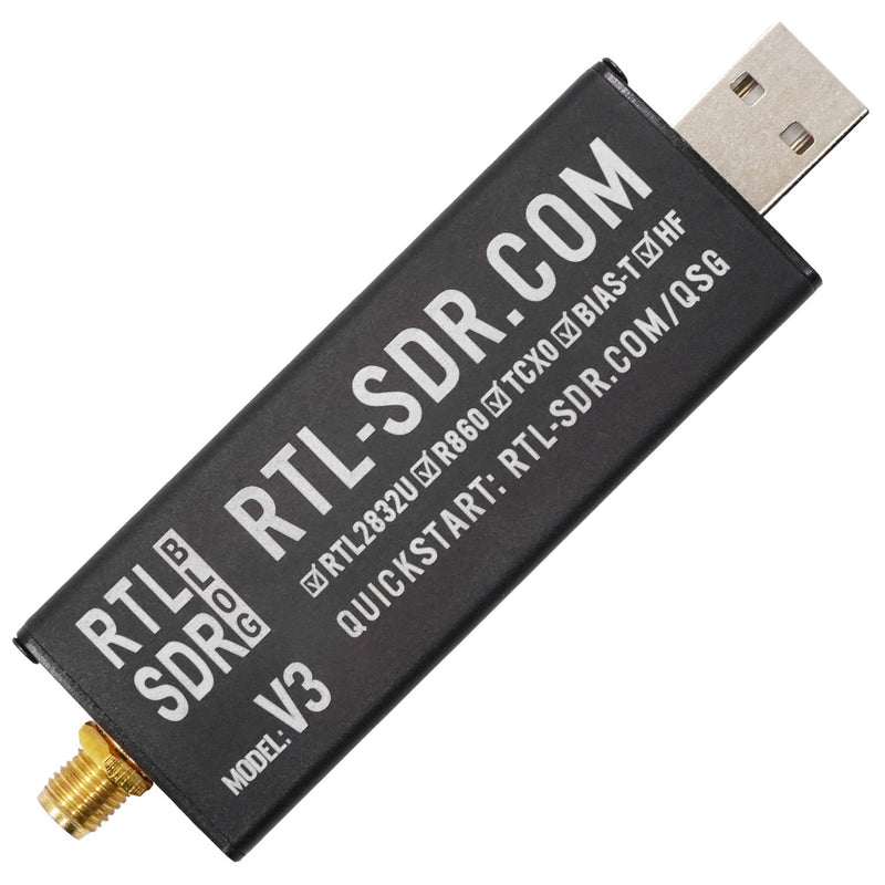RTL-SDR Blog V3 R860 RTL2832U 1PPM TCXO SMA Software Defined Radio (Dongle Only) (Black) Black