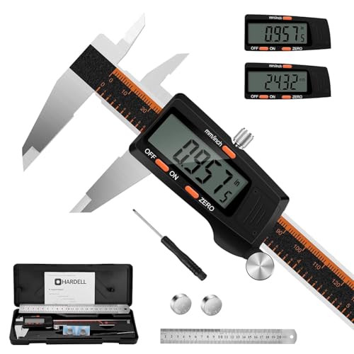 HARDELL Digital Caliper 6 Inch, Large LCD Screen Calipers Measuring Tool