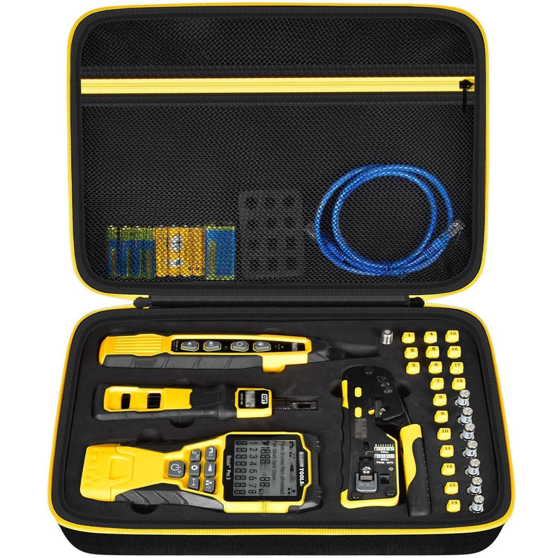 Case Compatible with Klein Tools VDV501-851 VDV500-123 VDV226-110 VDV427-300. Storage Carrying Travel Holder for Cable Tester for Scout Pro 3/ Tracer Probe/Wire Stripper and Accessories (Box Only) Black Standard Case