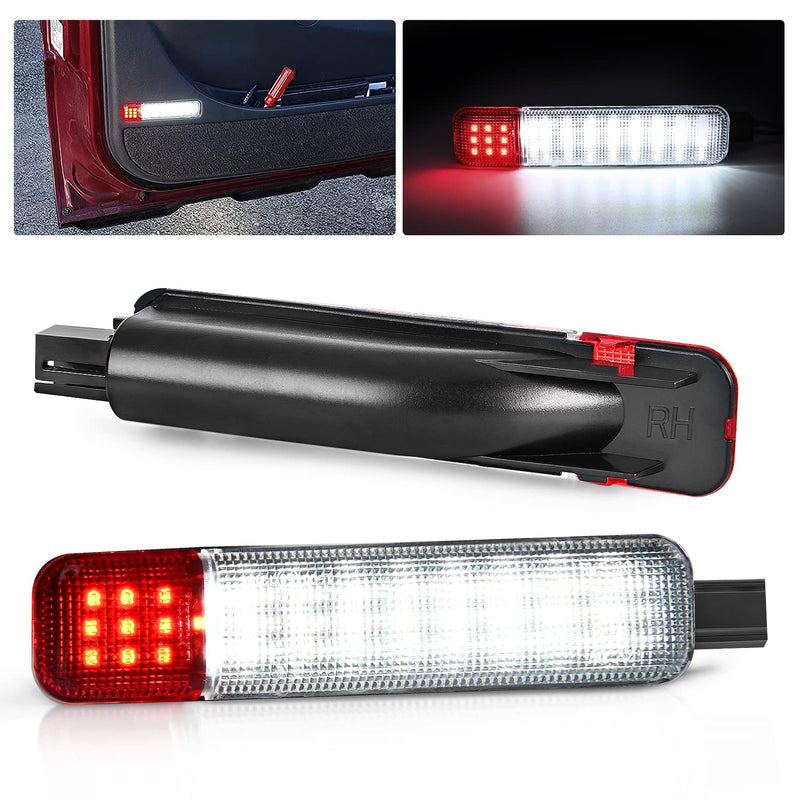 Nilight 2PCS LED Interior Door Panel Light Courtesy Warning Lights White Red for Chevy GMC Silverado Sierra 1500 2500 3500 HD Suburban Cadillac Escalade Hummer H2 for Chevy GMC 1995-2007 Red/White