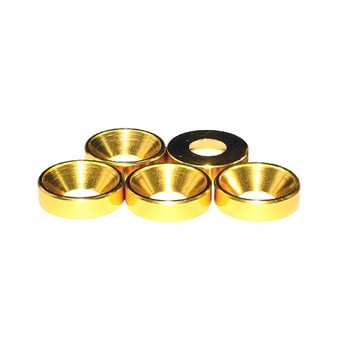 20pcs M8 Countersunk Washers Alloy Aluminum Screw Gaskets (Gold) Gold