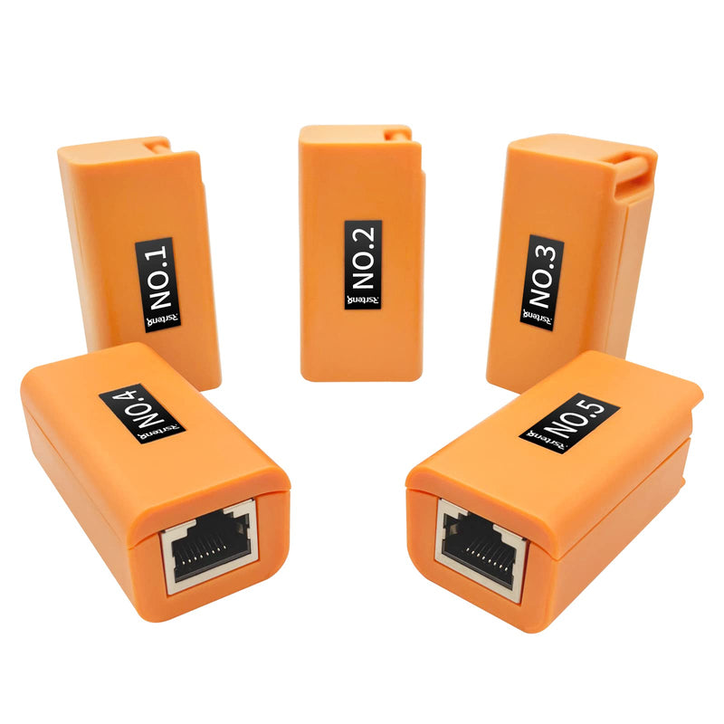 Rsrteng Network Cable Tester,Remote Kits NO.1 to NO.10 for RJ45,Cat5,Cat6, 5E,6E,Support Measure Length,Host/Test Box Fault Location,Short Circuit Test,Working with CCTV Camera Tester (NO.1 to 5) NO.1 to 5