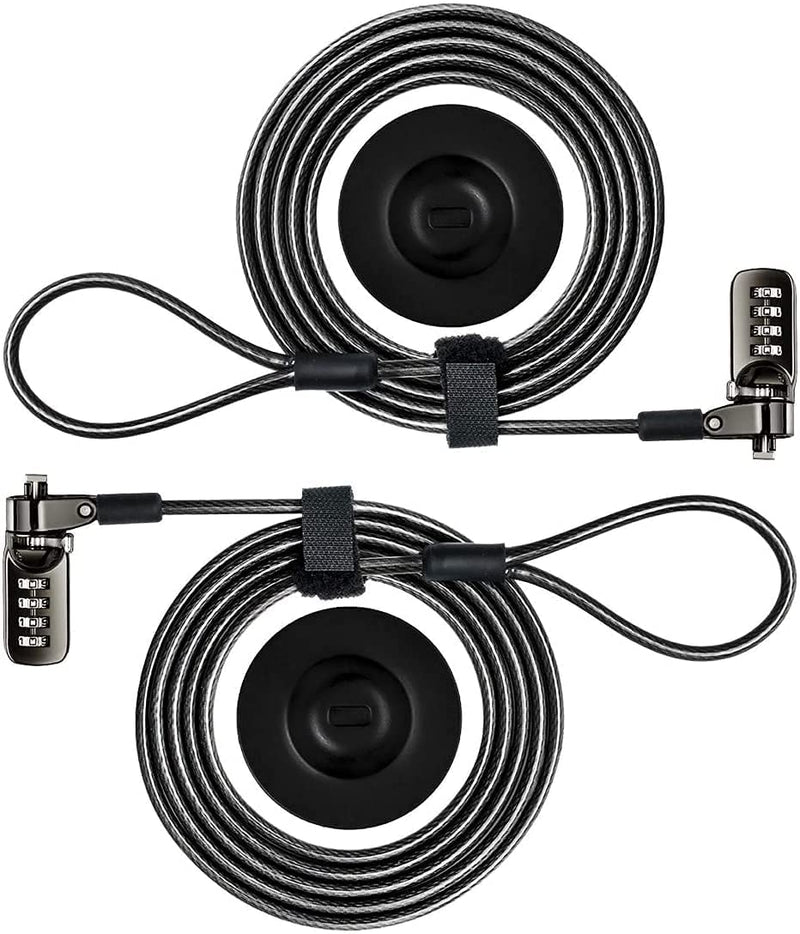 Laptop Cable Lock 4 Digital Combination Lock Security Computer Cable Lock Anti Theft Combination Lock Compatible for Tablet Laptop (2 Packs) 2 Packs
