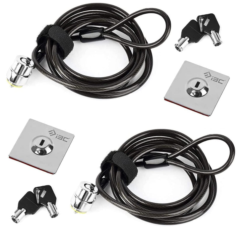 Laptop Cable Lock Hardware Security Cable Lock Anti Theft, Anchor Plate & 2 Keys Compatible with Notebooks Smart Phone Tablet Electronic Products (2 Pack) 2 Packs