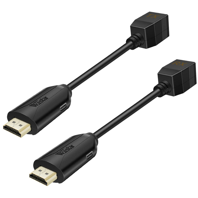 HDMI Over Ethernet Cat5e / Cat6 RJ45 Ethernet Cable, Male to Female HDMI to RJ45 Ethernet Network Converter 2 Ports up to 196ft/60m Transmitter Receiver Power On Support Full 1080p from Displays
