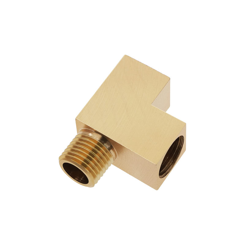 ECSiNG Angle Adapter M10x1 T-Distributor Oil Pressure Sensor Tee Connecter Oil Pressure Gauge Adapter M10x1 Male to 2 M10x1 Female Adapter Brass 1