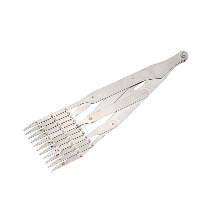 1PCS Leather Belt Quick Mark Equally Spacing Isometric Divider Ruler Tool Knife Cutter Punch Leathercraft DIY Auxiliary Tool (L/11 Teeth) L/11 Teeth