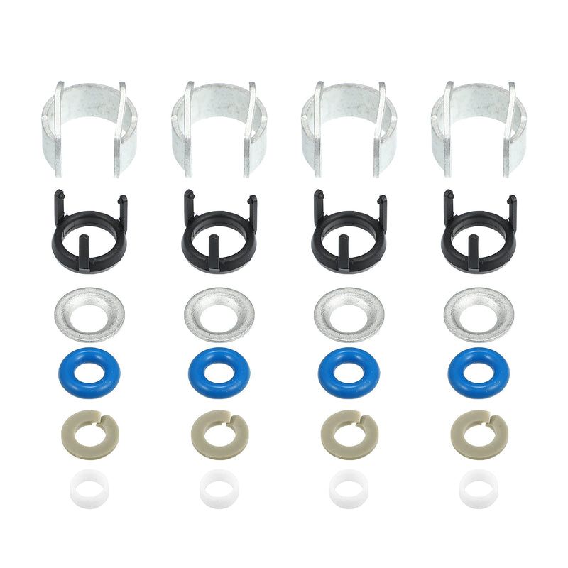 X AUTOHAUX 4 Set Fuel Injector Seal Repair O-Ring Kit 06H998907A 06J998907 06G998907 for VW Beetle Golf Passat Jetta Tiguan for Audi A3 A4 S4 A5 S5 A6 Q3 Q5 TT