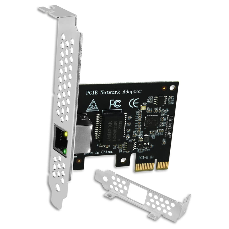 PCI Express X1 Interface to 2.5GbE RJ45 Ports Network Adapter for Windows 11, 10 64bit and Windows Server 2019, 2022, Intel I225V Ethernet Controller, 2.5GbE PCIE NIC Card (PCIE-I225) PCIE-I225