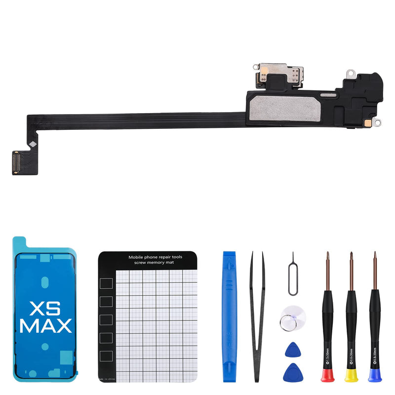 for iPhone Xs MAX Earpiece Front Speaker Replacement Repair 6.5" OEM Ear Module Ambient Light Sensor Proximity Sensor Connector Fix Tools Kit XSMAX A1921 A2101 A2102 A2103 A2104