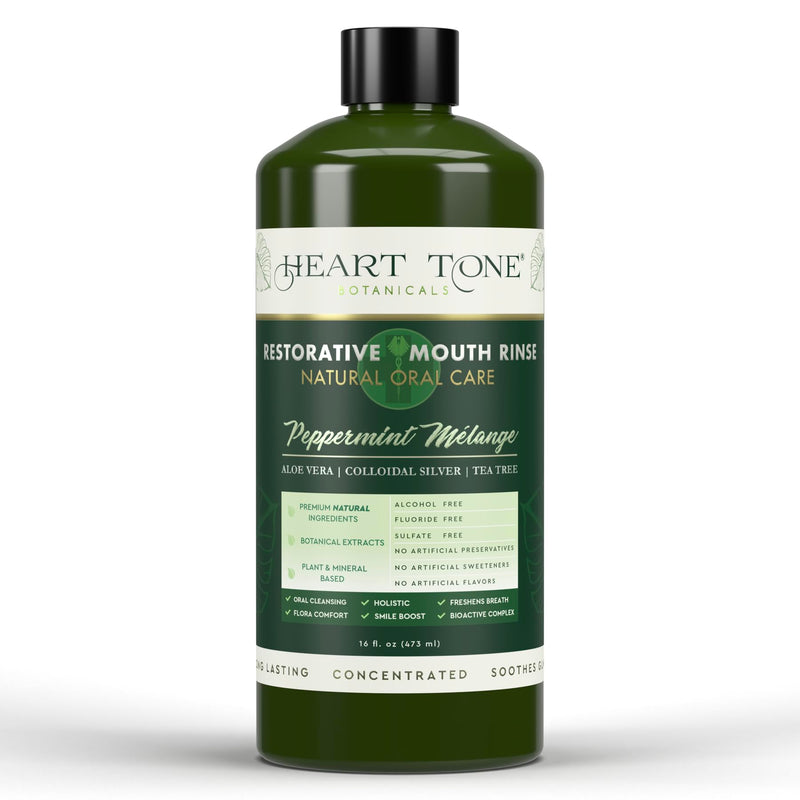 Colloidal Silver Mouthwash | Nano Silver Alcohol-Free Mouth Rinse | Aloe Vera, Zinc, MSM & 18 Botanical CO2 Extracts | pH Balanced | Fluoride Free | Peppermint