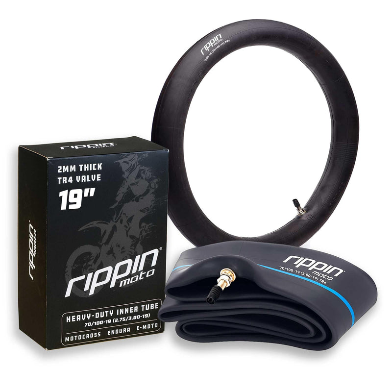 2.75/3.00-19 Heavy Duty Inner Tube (70/100-19) 2.5mm Thick - TR4 Valve - Fits Most 3.0-19 Motocross Tires, Surron Light Bee X, Talaria and Segway X160/X260 70/100-19 (2.75/3.0-19)