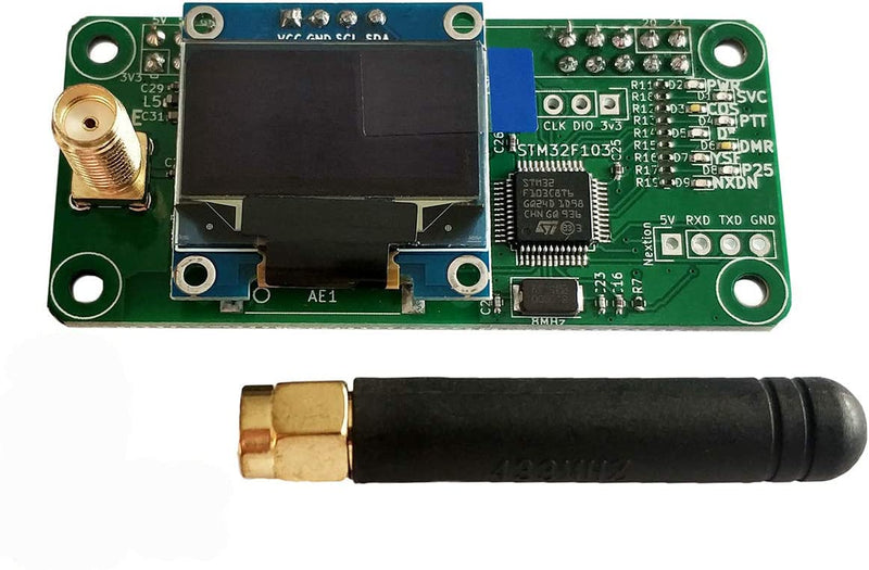 MMDVM Hotspot Board (V1.5.2) + Antenna Support UHF VHF Support P25 DMR YSF DSTAR NXDN POCSAG for Raspberry Pi-Zero W, Pi 3 (OLED Board) OLED Board