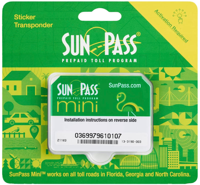 Florida SunPass Mini Sun Pass Sticker - New Version