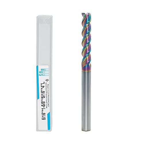 5/16" Extra Long Carbide Square End Mill, 3 Flute, 4” OAL, 1 Pc 5/16" Extra Long (1 Pieces)