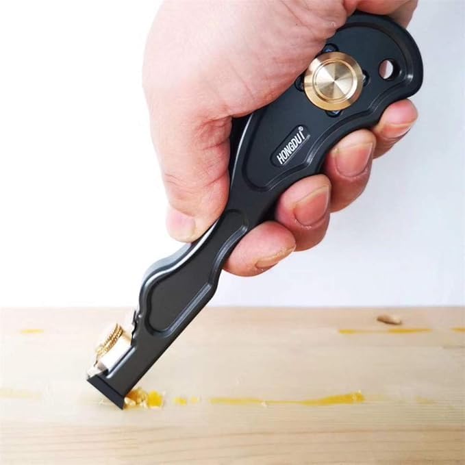HONGDUI 2 in 1 Carbide Scraper, Aluminum Alloy Wood Scraper for Glue and Wood Surface Scraping, Woodworking Tool
