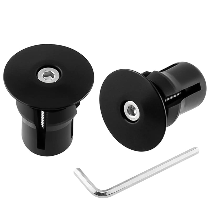 MUQZI Bicycle Handlebar Bar End Plugs Caps Bike Handlebar Plugs Perfect for Most Bicycles Road Bike Mountain Bike BMX MTB Fixie Black-no logo