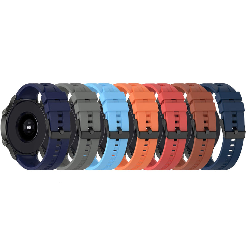 FitTurn Band Compatible with Wahoo ELEMNT Rival Replacement Straps Silicone Bands Bracelet Watch band Accessory Band for Wahoo ELEMNT Rival Running/Multisport GPS Smartwatch SevenColors-A