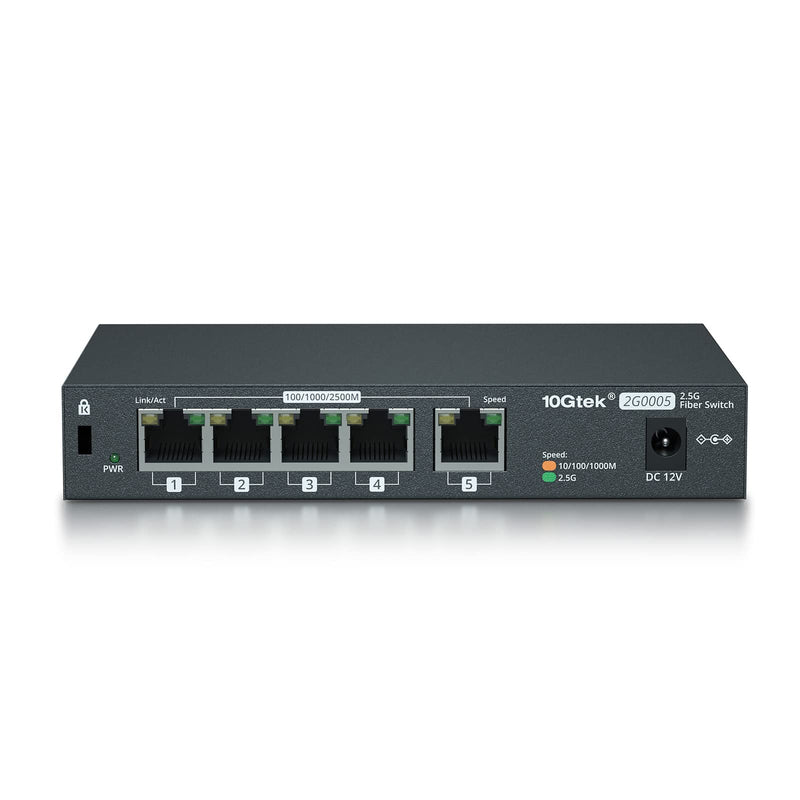 5-Port 2.5G Multi-Gigabit Ethernet Network Switch, 5 x 2.5GBASE-T Compatible with 10/100/1000/2500Mbps, Plug & Play | Ethernet Splitter 5 Port