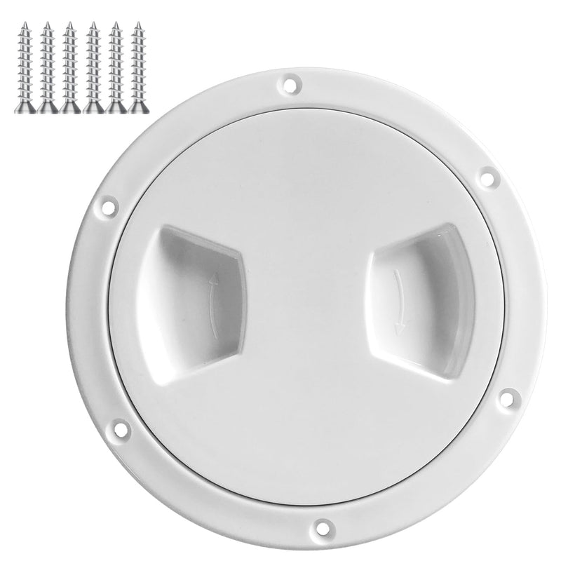Boat 5 Inch Inspection Port Boat Access Seal Kayak Hatch Plus RV Marine Tight Hole Cover Lid White