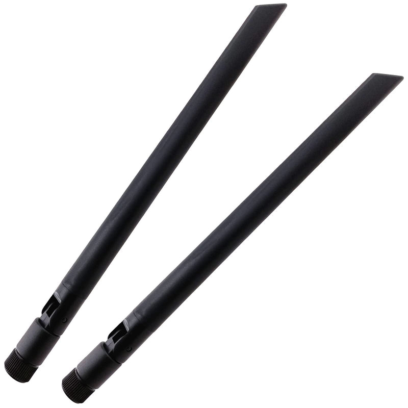 WiFi Antenna (2-Pack) Dual Band 2.4GHz 5GHz 5.8GHz RP-SMA Male (Hole) 6dBi for Wireless Network Adapter Router