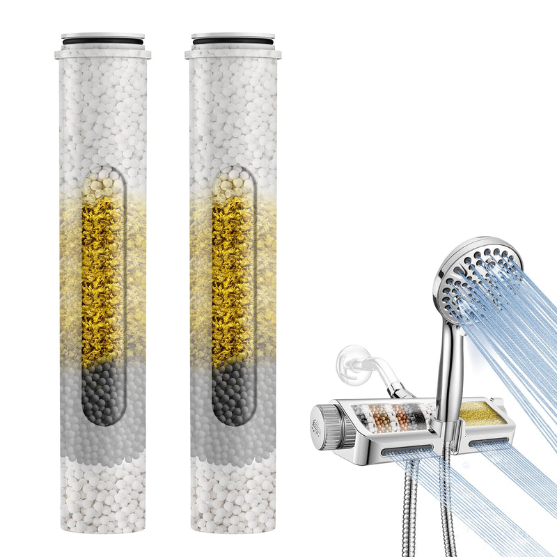 MakeFit Shower Head Filter Replacement Cartridge for MakeFit Filtered Shower Head with Handheld Combo-SSJ731/SW9730 (2-PACK) 2-PACK