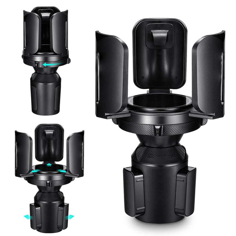 Car Cup Holder Expander Adapter (Adjustable) THIS HILL All Purpose Cup Holder Expander for Car with Rubber Fits Less Than 5.51" Large Bottles & Mugs & Foods & Drinks 1