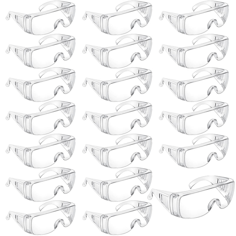 Queekay Safety Glasses over Eyeglasses Anti Dust Impact Scratch Safety Goggles for Men Women Nurses Workers Architect Lab 20