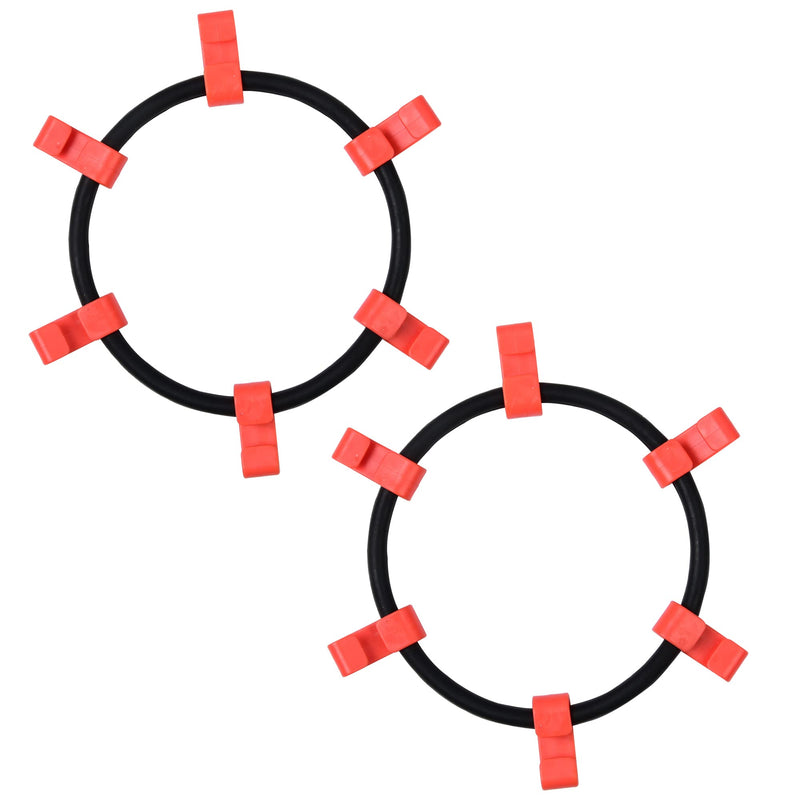 1 Pair Rubber Tensioner Snow Chain Tire Traction Chain Tightener Fit for 18x8.5-8, 18x9.5-8, 20x8.00-8, 20x10-8 Lawn Garden Tractor Snow Blower Tire Chain 6 Link Chain-009