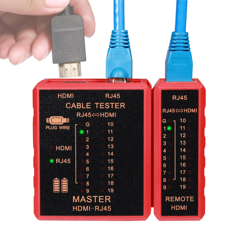 HDMI Tester Portable High Definition Network Cable Tester Checker HDMI & RJ11/45 Tester