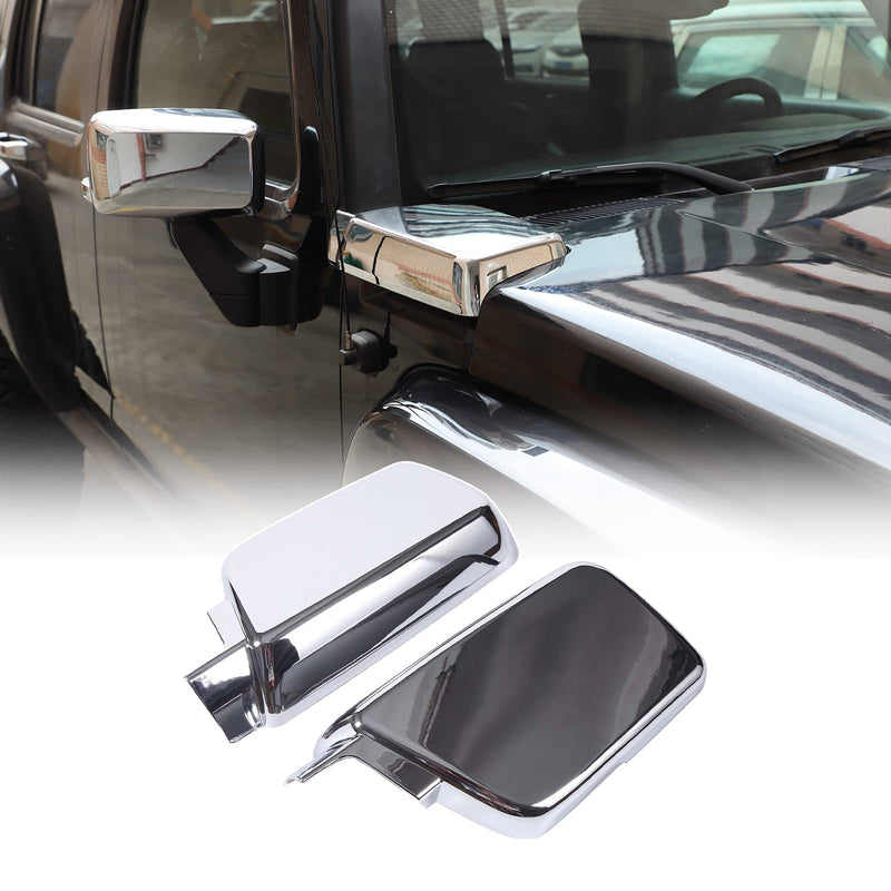 Hood Side Air Intake Vent Cover Compatible with Hummer H3 2005-2009 Accessories Front Hood Side Air Intake Decor Hood Vents Cover Moulding Bezel Engine Hood Cover ABS (Chrome) Chrome