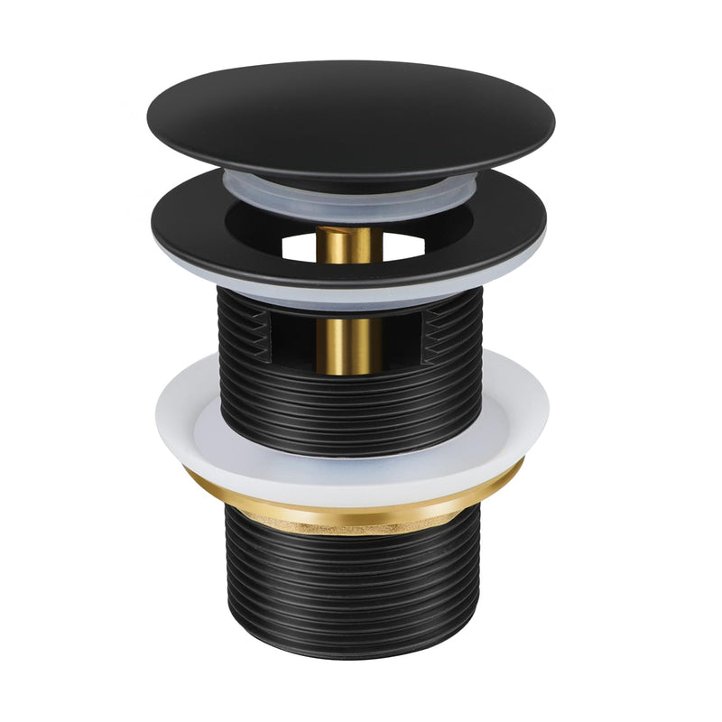 FERUERW Pop-up Drain Kit for Freestanding Bathtub Tub Drain/Stopper,Freestanding Bathtub Drain Stopper,Suitable for Most Freestanding Bathtub Matte Black