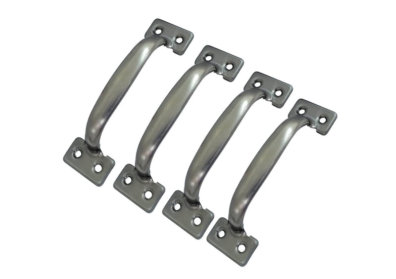 QCAA Stainless Steel Door Pull Handle, 5-3/4", Polish Stainless Steel, 4 Pack, Made in Taiwan 4pack(5-3/4")