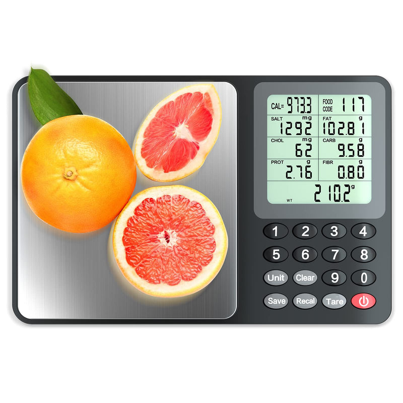 Fuzion Nutrition Food Scale, Digital Food Scale for Weight Loss, Calculating Food Facts, Macro, Calorie, Meal Prep, Portion Control, Stainless Steel 3KG/0.5g