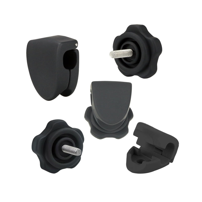 Football Visor Clips Replacement for Football Visor Helmet Clips - Universal Fit (1 Pair) black