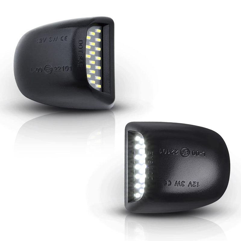 LED License Plate Lights Rear Bumper Tag Lamp Assembly Replacement Compatible with Cadillac Escalade Chevy Silverado 1500 2500 3500 Tahoe GMC Sierra 1500 2500 3500 Yukon XL, Pack of 2 White Light