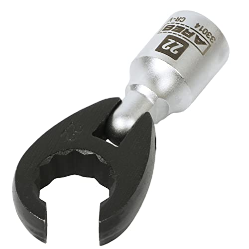 ARES 33014 1/2-In Drive Flexible Crowfoot O2 Sensor Wrench - 22mm 12pt 1/2-Inch Drive Flexible Crowfoot Wrench