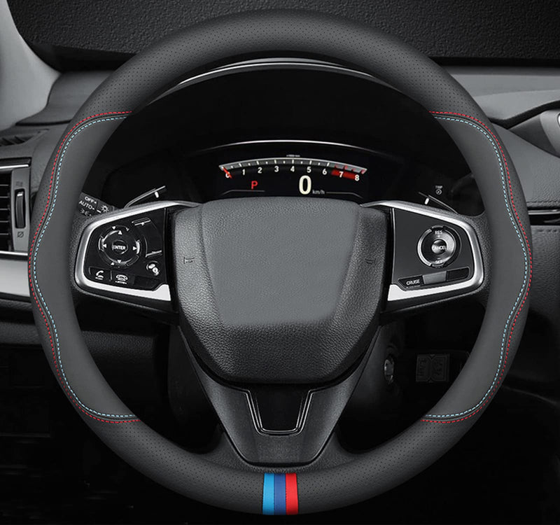 Car Steering Wheel Cover Compatible with Toyota Camry 2025 2024 1983-2023 Year, Breathable Premium Leather, Anti-Slip Design, C-Style